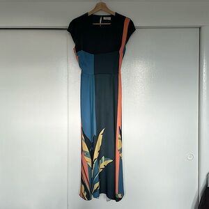 Babaton Colorful open back Midi Dress